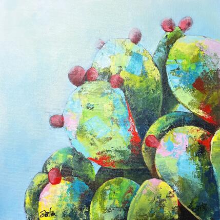 Painting Nopales Catching Morning Mist by Saxton Patricia | Painting