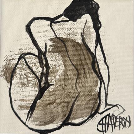 Gemälde Divinement noire von Chaperon Martine | Gemälde Figurativ Acryl Akt