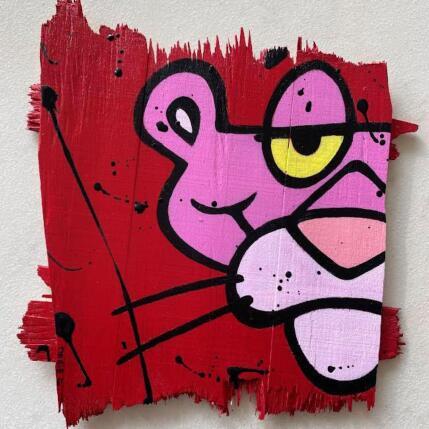 Peinture F2 Panthère rose par Marie G. | Tableau Pop-art Acrylique, Bois Icones Pop