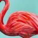 Painting FLAMINGO by Clavaud Morgane | Painting Figurative Acrylic