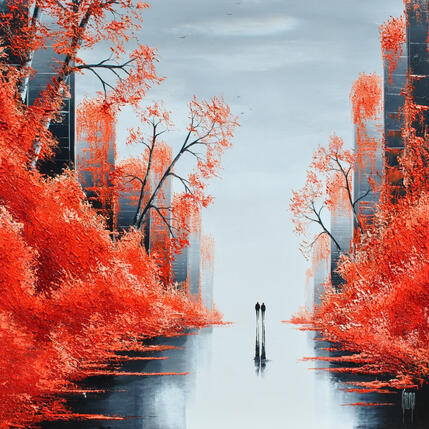 Peinture Lettres terriennes par Galloro Maurizio | Tableau Figuratif Huile Urbain