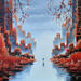 Painting A l'aube de la vie by Galloro Maurizio | Painting Figurative Urban Oil