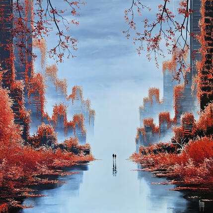Painting A l'aube de la vie by Galloro Maurizio | Painting Figurative Oil Urban