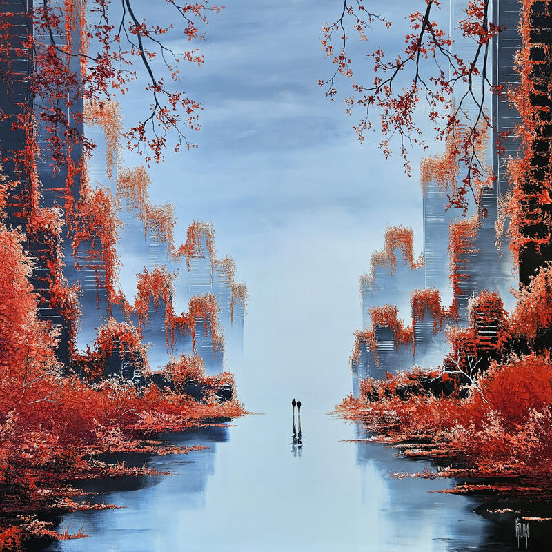 Painting A l'aube de la vie by Galloro Maurizio | Painting Figurative Urban Oil