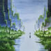 Painting Chemin de vie by Galloro Maurizio | Painting Figurative Urban Oil