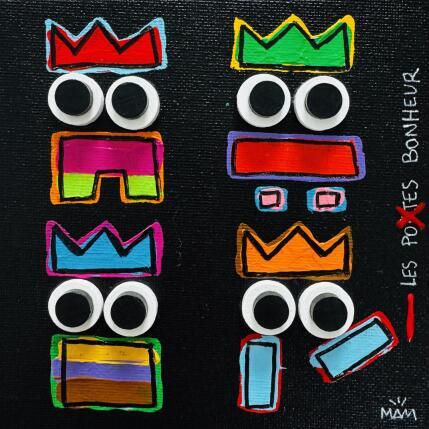 Gemälde LES POTES von Mam | Gemälde Pop-Art Acryl Gesellschaft, Pop-Ikonen