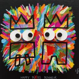 Peinture HAPPY POTES  par Mam | Tableau Pop-art Acrylique Icones Pop, Société