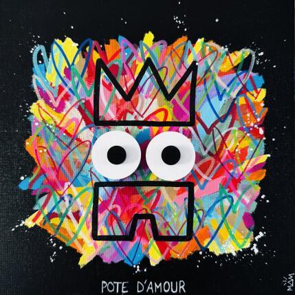 Peinture POTE D’AMOUR par Mam | Tableau Pop-art Acrylique, Collage Icones Pop, Scènes de vie, Société