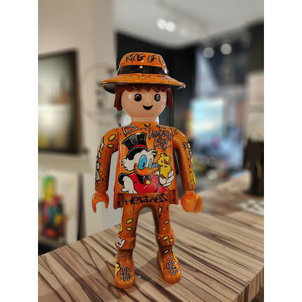 Sculpture Playmo Hermès Picsou by Luna | Sculpture Pop-art Acrylic, Graffiti, Posca Pop icons
