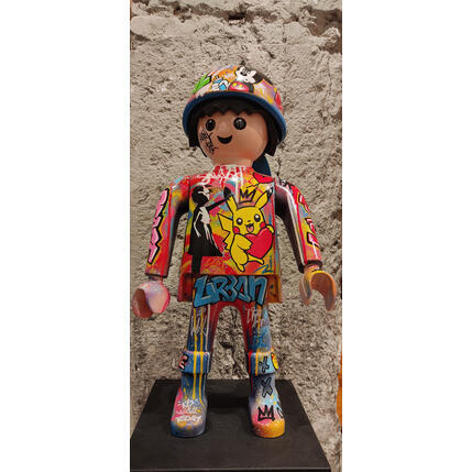 Sculpture Pikagraff by Luna | Sculpture Pop-art Acrylic, Graffiti, Posca Pop icons