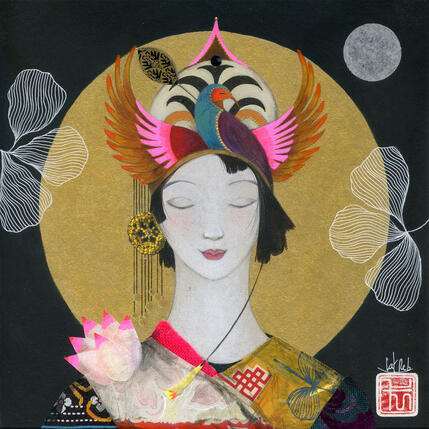 Peinture ANONG par Rebeyre Catherine | Tableau Art naïf Acrylique