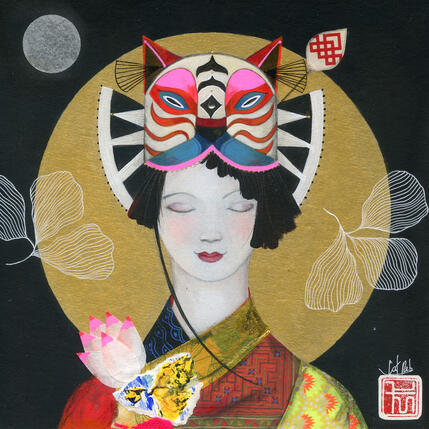 Peinture WANIDA par Rebeyre Catherine | Tableau Art naïf Acrylique