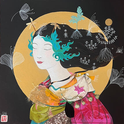 Peinture SYMBIOSEA par Rebeyre Catherine | Tableau Art naïf Acrylique