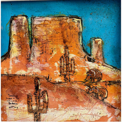 Painting Happy javelines in AZ by Maury Hervé | Painting