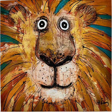 Painting Lion by Maury Hervé | Painting