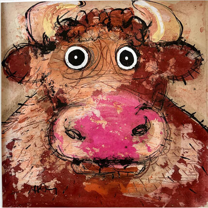 Painting Bull by Maury Hervé | Painting