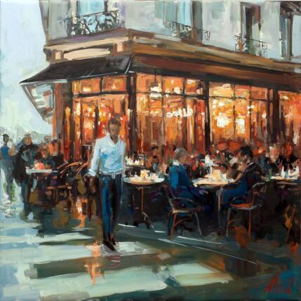 Painting L'appel de la lumière by Klemens Alexandr | Painting Impressionism Oil Architecture