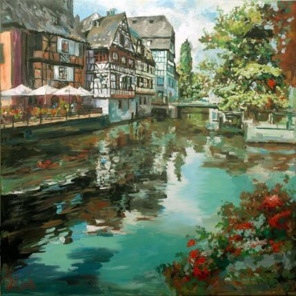 Peinture Café sur la rive par Klemens Alexandr | Tableau