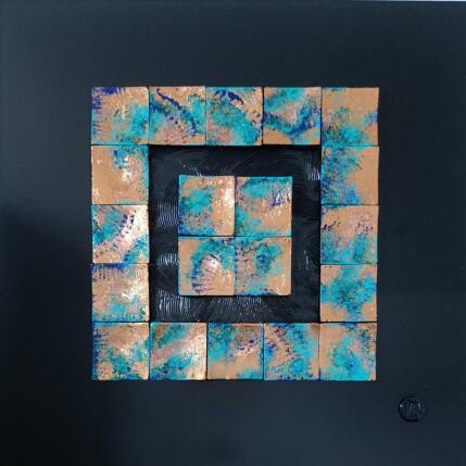 Painting Cadix by Bauquel Véronique | Painting Abstract Gluing Minimalist