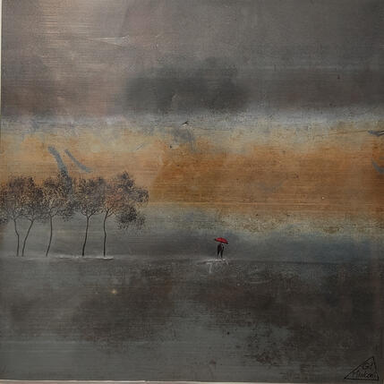 Painting Enimie by Manconi Gil | Painting Subject matter Metal, Upcycling Landscapes