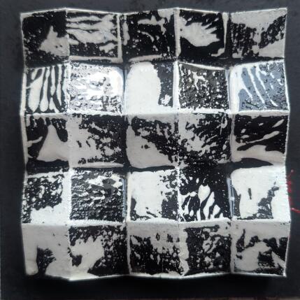 Painting Bc5 facette noir blanc by Langeron Luc | Painting Subject matter Acrylic, Resin, Wood