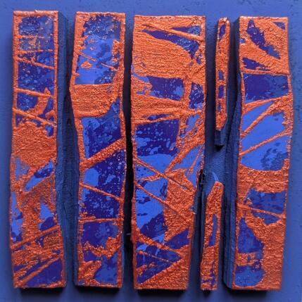Painting Bc5 street cuivre bleu by Langeron Luc | Painting Subject matter Acrylic, Resin, Wood