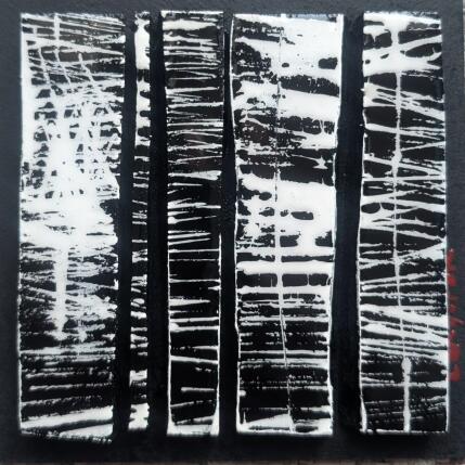 Painting Bc5 noir blanc by Langeron Luc | Painting Subject matter Acrylic, Resin, Wood
