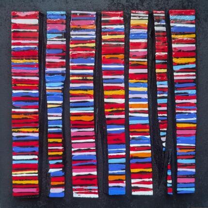 Painting Bc8 fine rouge bleu by Langeron Luc | Painting Subject matter Acrylic, Resin, Wood Pop icons