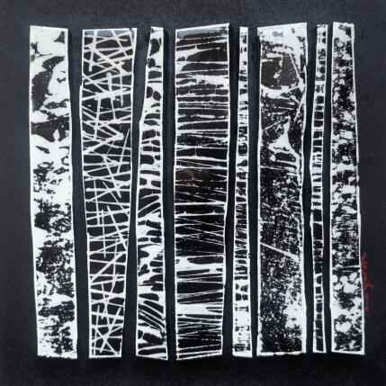 Painting Bc8 noir blanc touche by Langeron Luc | Painting Subject matter Acrylic, Resin, Wood