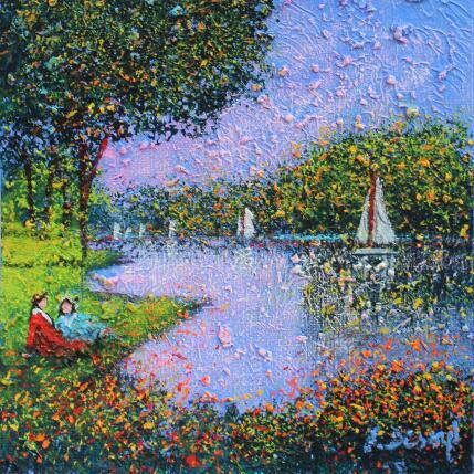 Painting Échange by Dessapt Elika | Painting Impressionism Acrylic, Sand