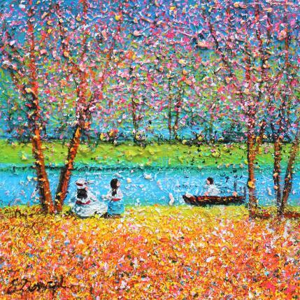 Painting La rencontre by Dessapt Elika | Painting Impressionism Acrylic, Sand