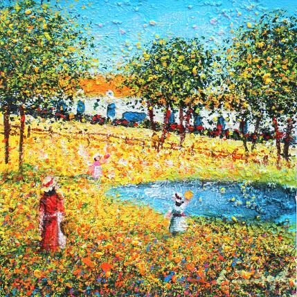 Painting Notre jardin by Dessapt Elika | Painting Impressionism Acrylic, Sand