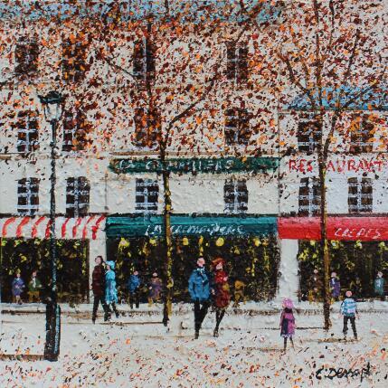 Painting Place du tertre by Dessapt Elika | Painting Impressionism Acrylic, Sand Pop icons