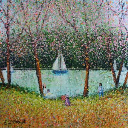 Painting Avec maman by Dessapt Elika | Painting Impressionism Acrylic, Sand Pop icons