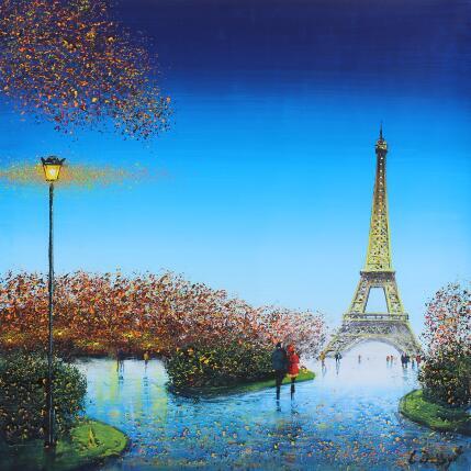 Painting Paris, ce soir-là by Dessapt Elika | Painting Impressionism Acrylic, Sand