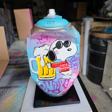 Sculpture SNOOPY by Lemoine Mael | Sculpture Pop-art Acrylic, Graffiti Pop icons