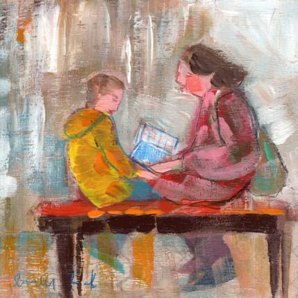 Peinture Un dimanche par Ral Lourdes | Tableau Figuratif Acrylique Portraits