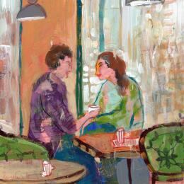 Painting Au milieu de nos conversations by Ral Lourdes | Painting
