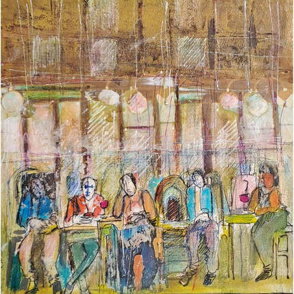 Peinture En attendant l'ami par Rocco Sophie | Tableau