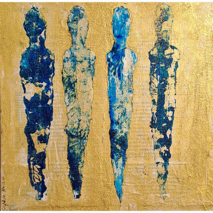 Peinture Les êtres d'Azur par Rocco Sophie | Tableau