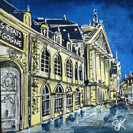 Gemälde Entrée du palais des Ducs de Bourgogne von Touras Sophie-Kim  | Gemälde Realismus Öl Architektur, Landschaften, Urban