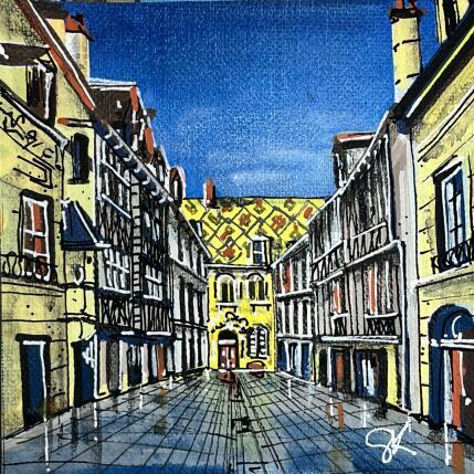 Gemälde La rue des forges de dijon von Touras Sophie-Kim  | Gemälde Realismus Öl Stillleben