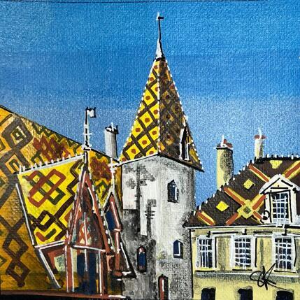 Gemälde Le clocher des hospices de Beaune von Touras Sophie-Kim  | Gemälde Realismus Öl Stillleben