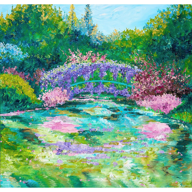 Painting Le jardin romantique by Amblard Florence | Painting