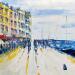 Peinture Week-end bord de mer par Raffin Christian | Tableau Figuratif Urbain Marine Huile