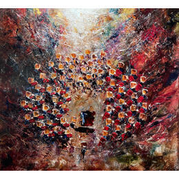 Painting Concert Polychrome by Reymond Pierre | Painting Figurative Oil