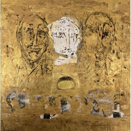 Gemälde Le rêve von Rocco Sophie | Gemälde Art brut Acryl, Collage, Sand