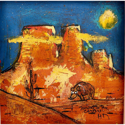 Painting Javeline at night by Maury Hervé | Painting