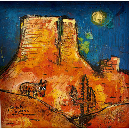 Painting Moon light in AZ by Maury Hervé | Painting
