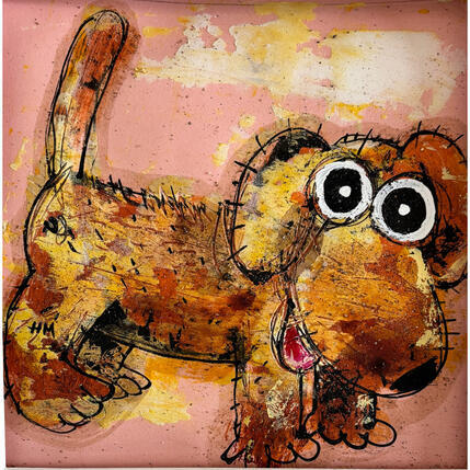 Painting Happy basset by Maury Hervé | Painting